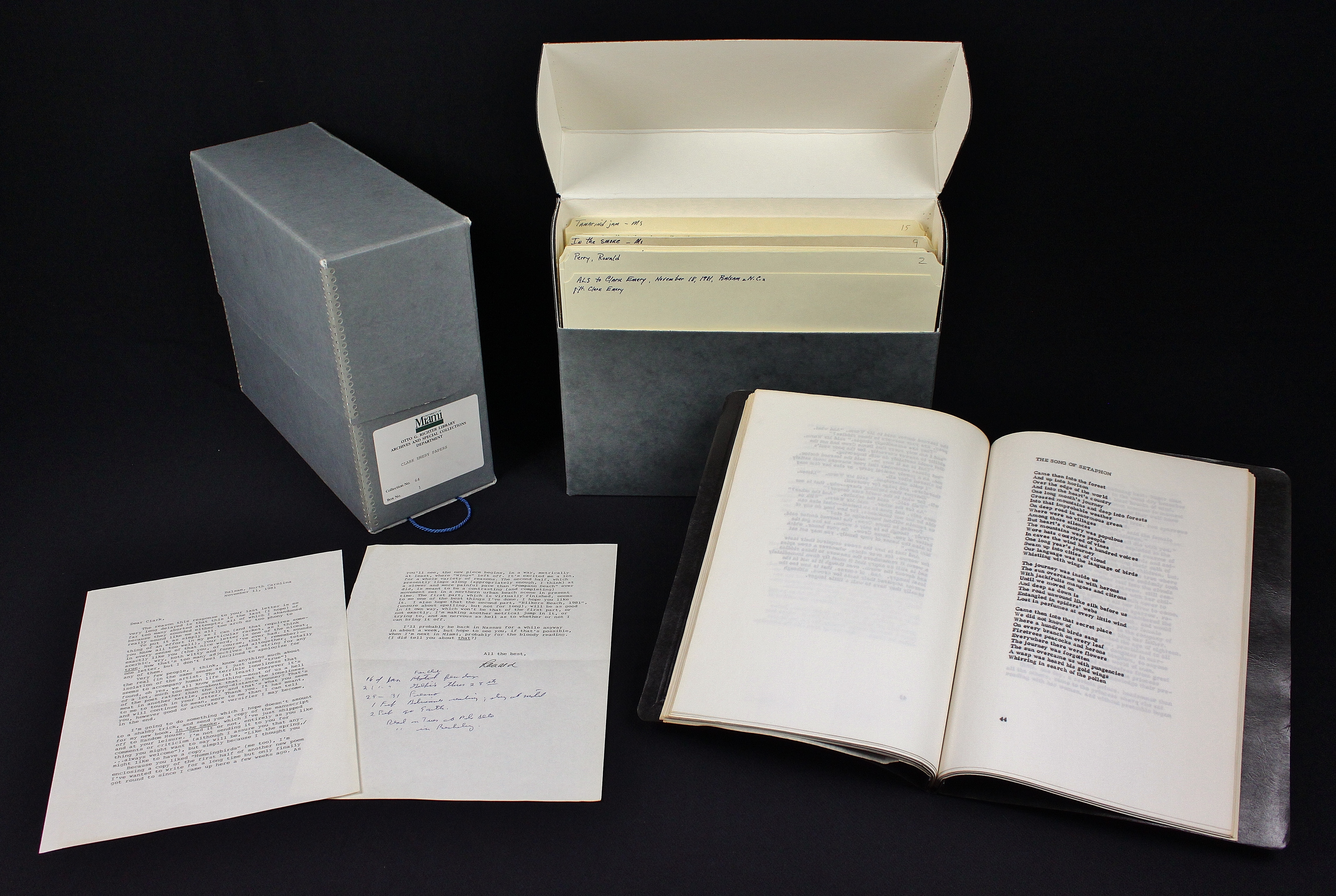 Correspondence between Emory and Ronald Perry