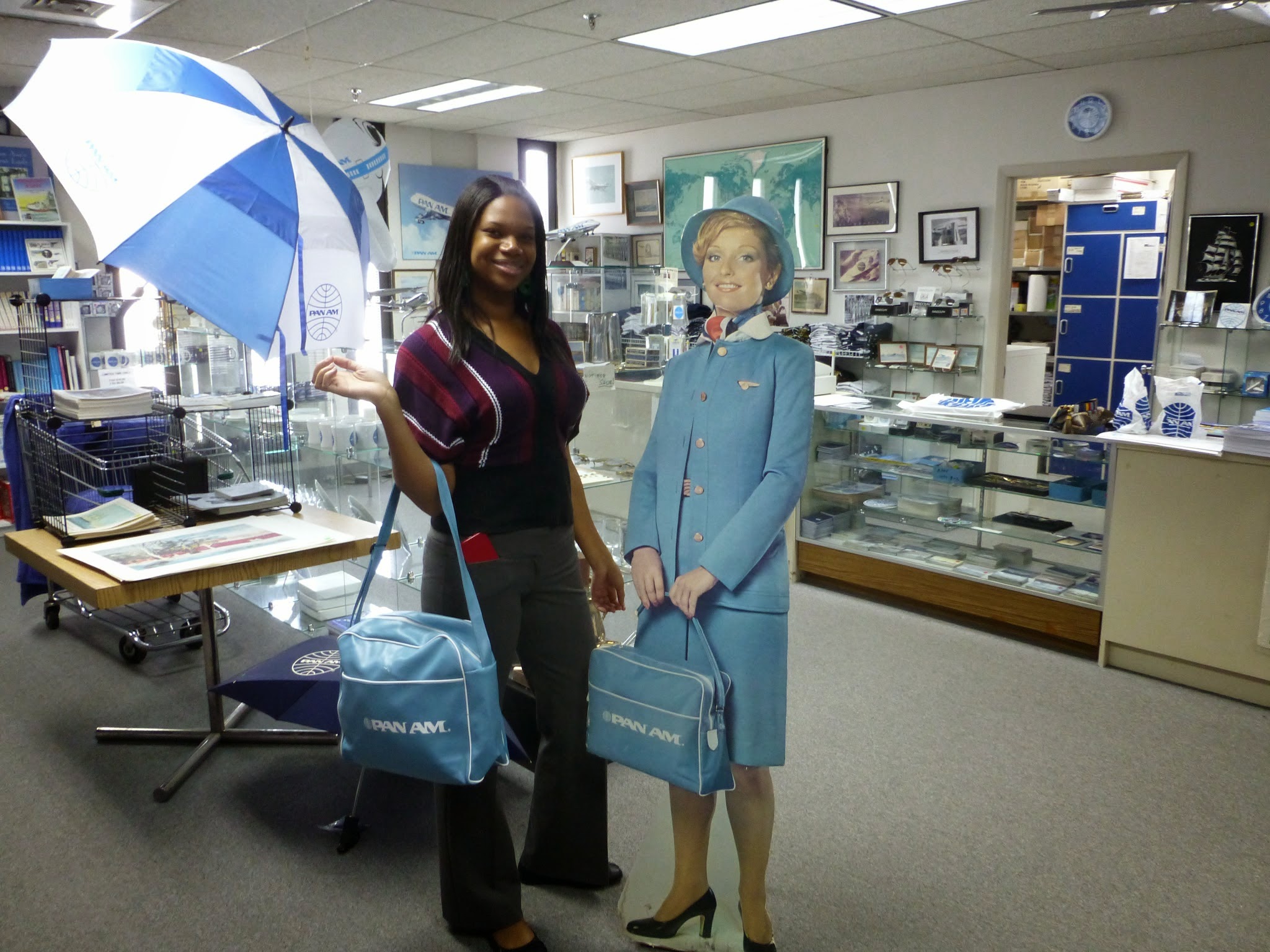 After receiving her award, Hadassah had the opportunity to check out the store at the Pan Am International Flight Academy